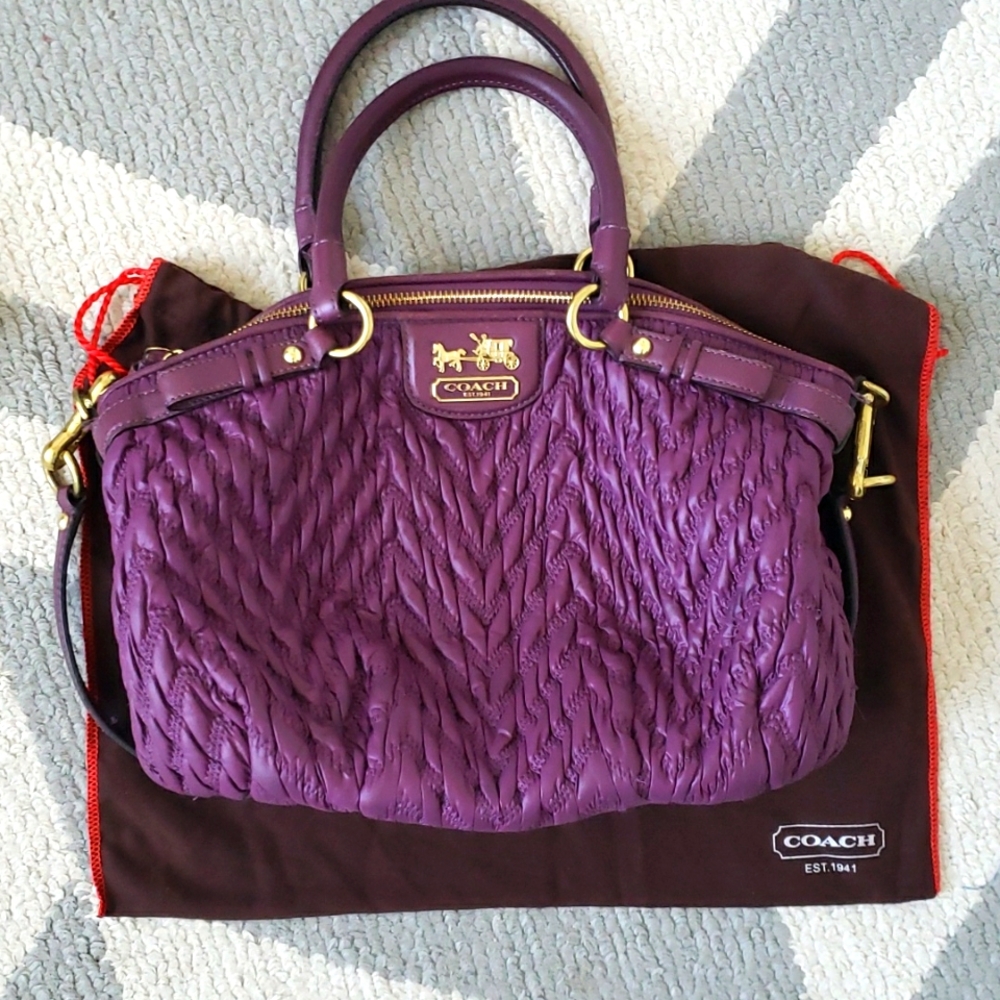 Coach Purple Satchel, Shoulder Bag